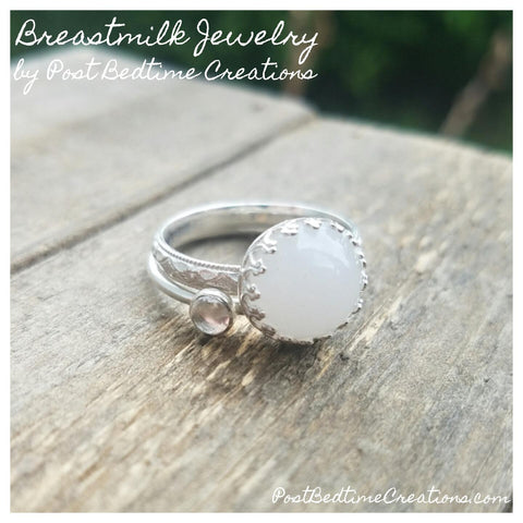 Stackable birthstone ring add on